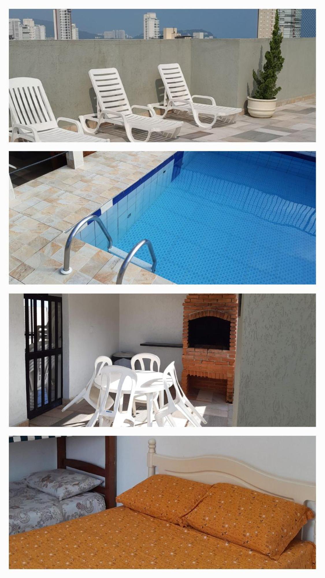 500M Da Praia, Predio Cm Piscina, 1Garagem, Wi-Fi 300 Mbps, Centro De Guaruja, Proximo A Praia E Comercio, Horarios Check-In E Check-Out Flexiveis, Churrasqueira, Exterior photo